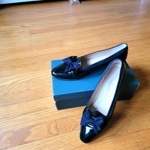 Tanino Crisci, patent tuxedo flats for women, 9.